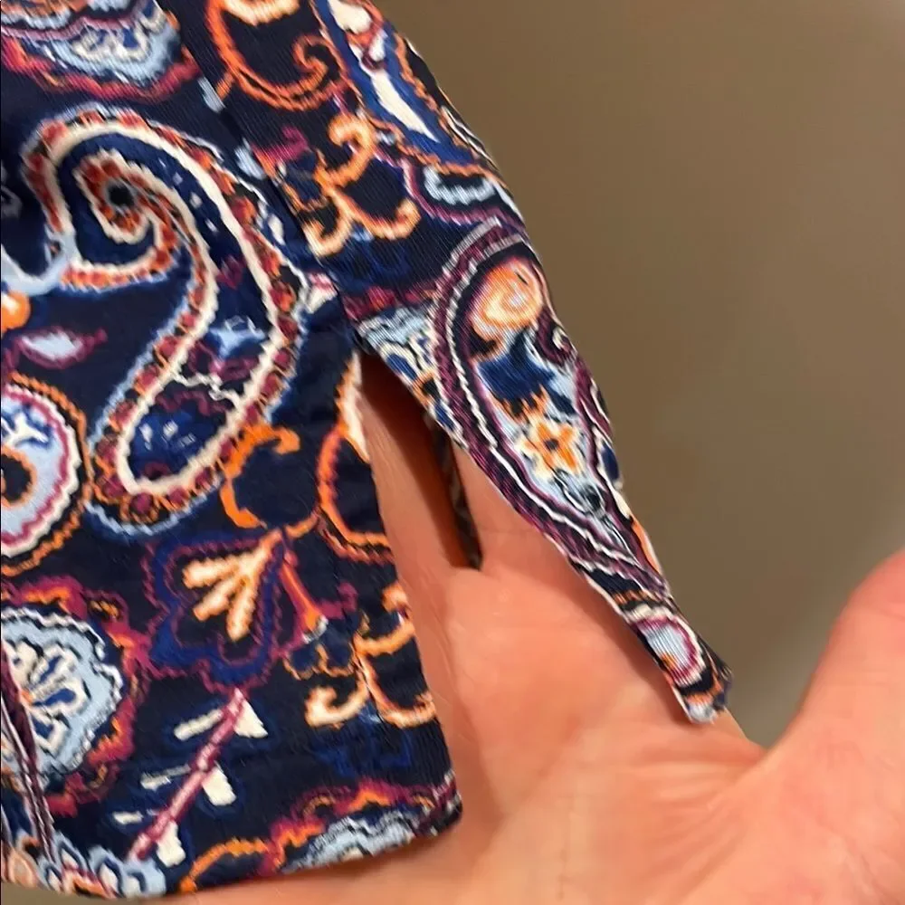 Lands' End Paisley Print Midi Dress